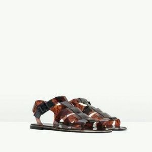Zara Tortoise Shell Jelly Sandals